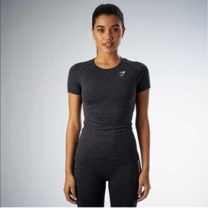 Gymshark seamless short sleeve shirt black small